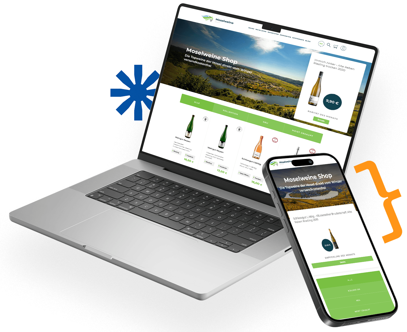 Laptop and phone mockup